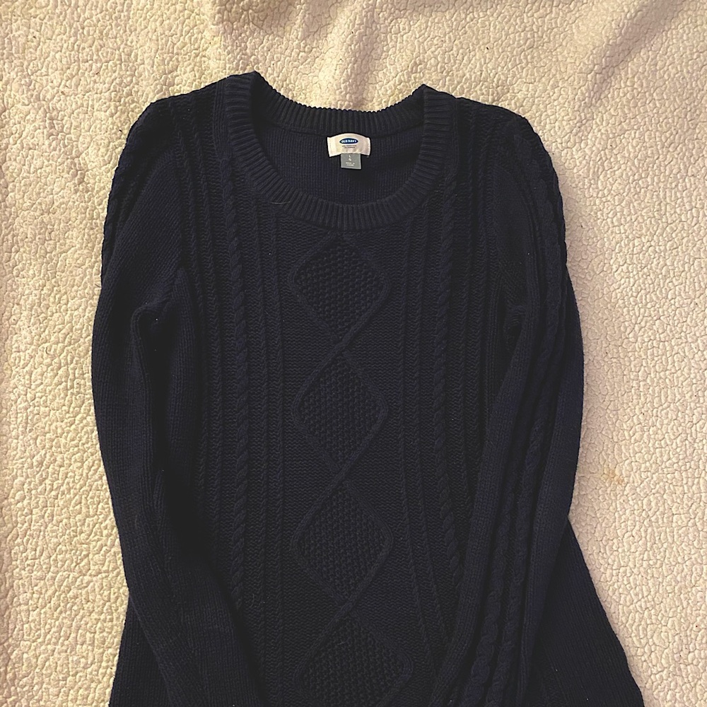 navy blue chunky knit sweater | old navy